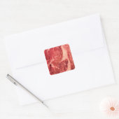 Ruw vlees Ribeye Steak Vierkante Sticker (Envelop)