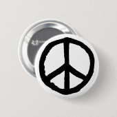 Ruw vredessymbool ronde button 5,7 cm (Voorkant /achterkant)