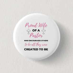 Ruw vrouw van een dominee die bl aanmoedigt ronde button 3,2 cm