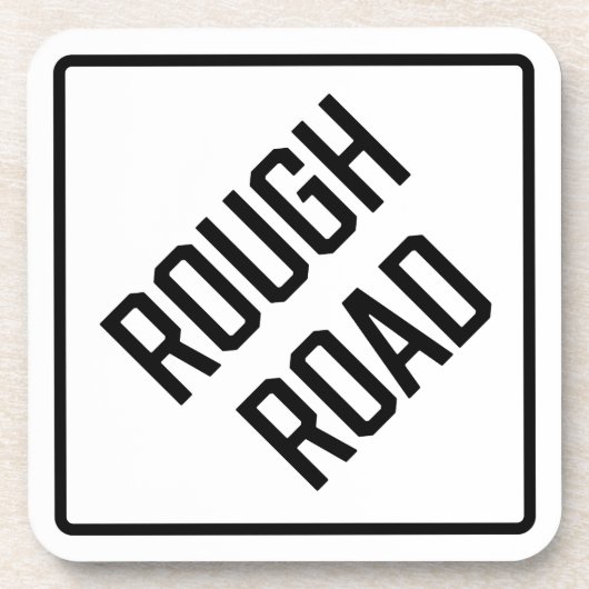 ruw weg hard plastic Onderzetter (Voorkant)