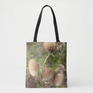 Ruw wilde distel botanische natuur boodschappentas tote bag
