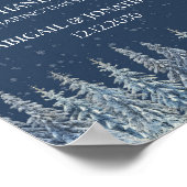 Ruw winter bos huwelijksgastenboek bord poster (Hoek)