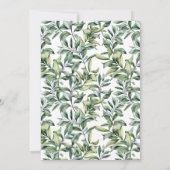 Ruw winterdennenappel feestelijke bijeenkomst kaart (Achterkant)