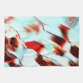 Ruw witcyaan en bruinrood theedoek (Horizontaal)