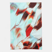 Ruw witcyaan en bruinrood theedoek (Verticaal)