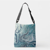 Ruw zee | Beste abstract schilderij van zee Crossbody Tas (Voorkant)