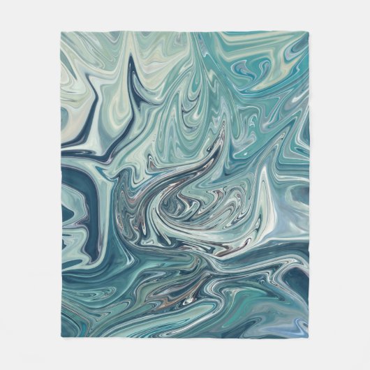 Ruw zee | Beste abstract schilderij van zee Fleece Deken (Voorkant)