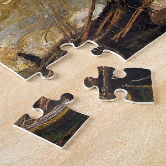 Ruw Zee bij Etretat Monet Fine Art Legpuzzel (Zijkant)