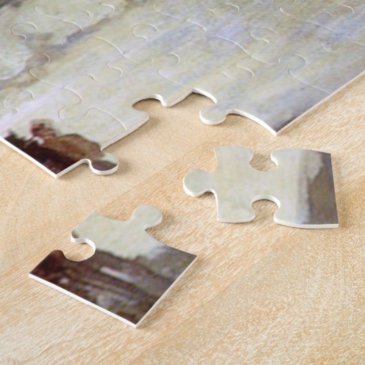 Ruw Zee bij Etretat Monet Fine Art Legpuzzel (Zijkant)