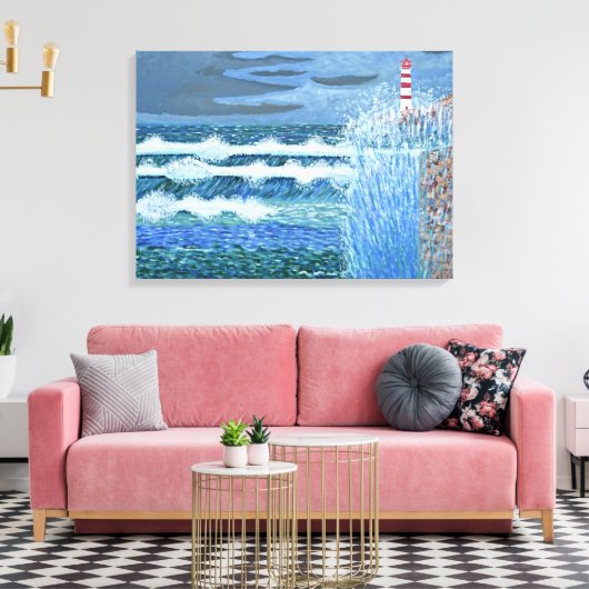 Ruw Zee canvas Afdruk (Insitu (Woonkamer))
