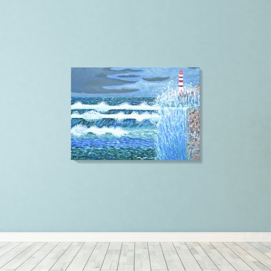Ruw Zee canvas Afdruk (Insitu (Houten vloer))