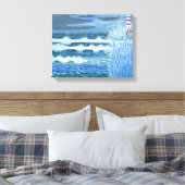 Ruw Zee canvas Afdruk (Insitu (Slaapkamer))
