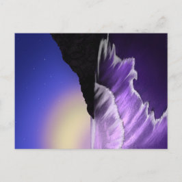 Ruw zee en sterrenhemel briefkaart