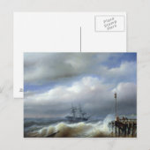 Ruw Zee in Stormy Weather, 1846 Briefkaart (Voorkant / Achterkant)