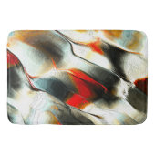 Ruw zilverachtig gesteente over brandend lid, inte badmat (Voorkant)