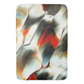 Ruw zilverachtig gesteente over brandend lid, inte badmat (Voorkant Verticaal)