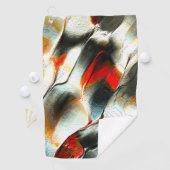 Ruw zilverachtig gesteente over brandend lid, inte golfhanddoek (Insitu)