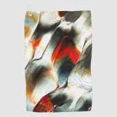 Ruw zilverachtig gesteente over brandend lid, inte golfhanddoek (Voorkant)