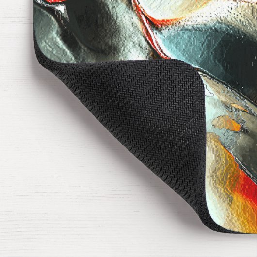 Ruw zilverachtig gesteente over brandend lid, inte muismat (Hoek)