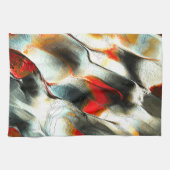 Ruw zilverachtig gesteente over brandend lid, inte theedoek (Horizontaal)