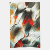 Ruw zilverachtig gesteente over brandend lid, inte theedoek (Verticaal)