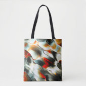 Ruw zilverachtig gesteente over brandend lid, inte tote bag (Voorkant)