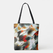 Ruw zilverachtig gesteente over brandend lid, inte tote bag (Achterkant)