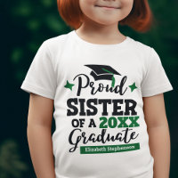 Ruw zusje van een 2022 afstuderen zwart groen pet 