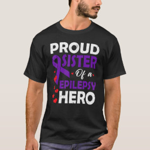Ruw zuster van een Epilepsy Hero Warrior Paarse ri T-shirt