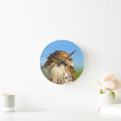 Ruwbenige Hawk in profiel Ronde Klok (Huis)