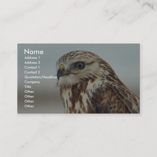 Ruwbenige Hawk Visitekaartje (Voorkant)