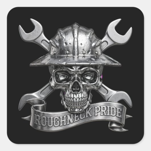 RUWBOER TROTS VIERKANTE STICKER (Voorkant)