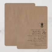 Ruwbruiloft met katten geïnspireerde honingbijen kaart (Voorkant / Achterkant)