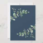 Ruwbruin Eucalyptus botanisch modern blauw Kaart (Achterkant)
