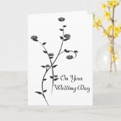 Ruwdag voor zwarte en witte rozen kaart (Gele Bloem)