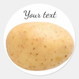 Ruwe aardappel ronde sticker