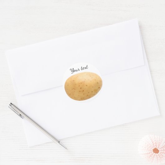 Ruwe aardappel ronde sticker (Envelop)