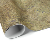 Ruwe aardtoon en groene steen cadeaupapier (Rol Hoek)
