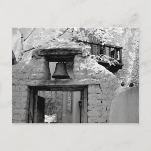 Ruwe adobe bel in entree, Santa Fe, New Briefkaart
