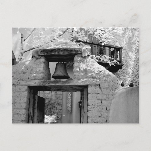 Ruwe adobe bel in entree, Santa Fe, New Briefkaart (Voorkant)