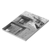 Ruwe adobe bel in entree, Santa Fe, New Notitieblok (Linkerzijde)