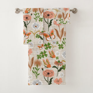 Ruwe Bamboe Bloemen Daisy Shamrocks Boerderij Bad Handdoek