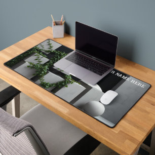 Ruwe Beton & Planten Minimalistisch Bureaumat