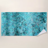 Ruwe blauwe neonpapier strandlaken (Voorkant)