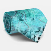 Ruwe blauwe neonpapier stropdas (Opgerold)