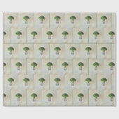 Ruwe Broccoli Bloem op een Vork Cadeaupapier (Vlak)