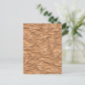 Ruwe bruin papier briefkaart (Staand voorkant)
