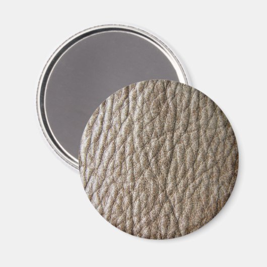 Ruwe bruine kunstledertextuur, veel pasta's magneet (Voorkant / Achterkant)