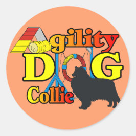 ruwe collie behendigheid shirten giften ronde sticker