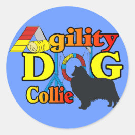ruwe collie behendigheid shirten giften ronde sticker